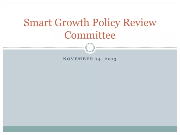 smart growth policy review committee