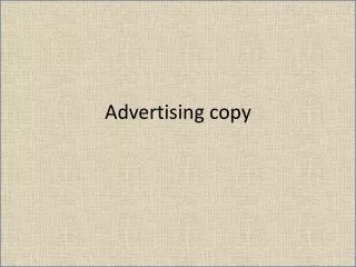 Advertising copy