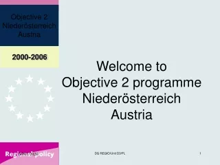 Welcome to Objective 2 programme Niederösterreich Austria