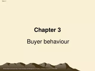 Chapter 3 Buyer behaviour