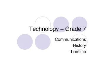 Technology – Grade 7