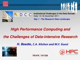 High Performance Computing and the Challenges of Data-intensive Research