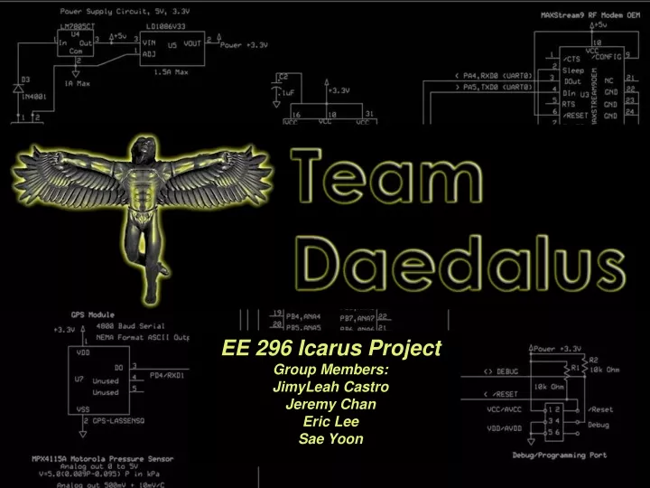 ee 296 icarus project group members jimyleah castro jeremy chan eric lee sae yoon