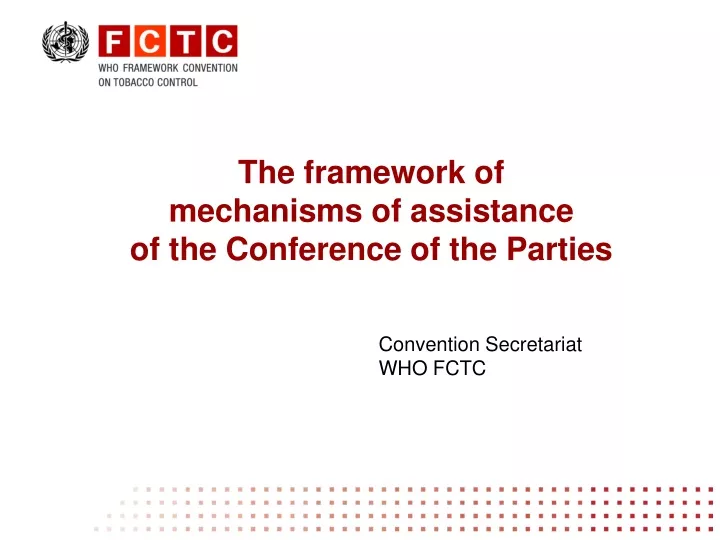 the framework of mechanisms of assistance
