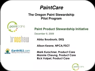 PaintCare The Oregon Paint Stewardship Pilot Program