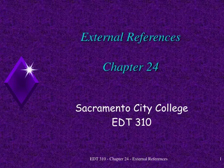 external references chapter 24