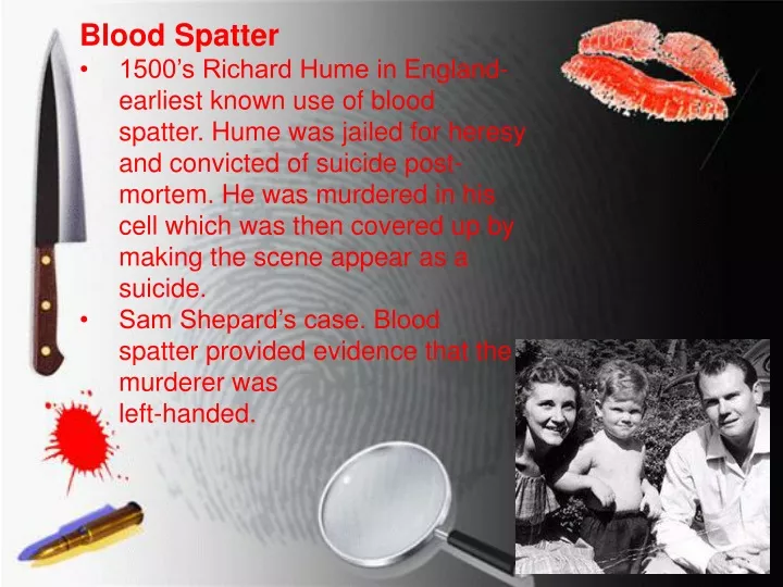 blood spatter 1500 s richard hume in england