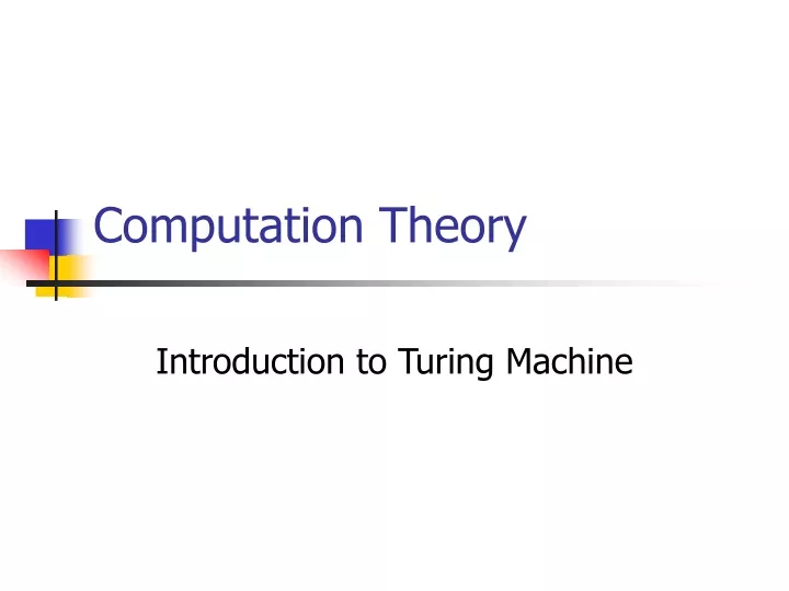 computation theory