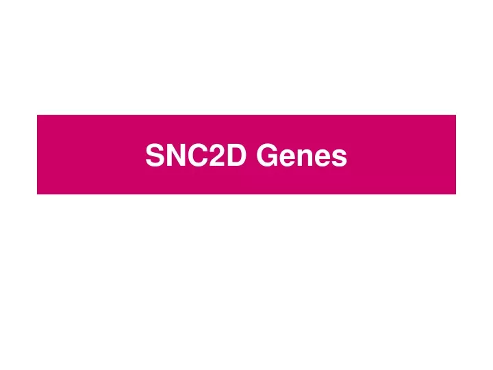 snc2d genes