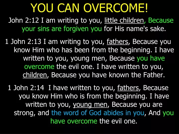 you can overcome