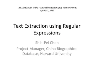 Text Extraction using Regular Expressions