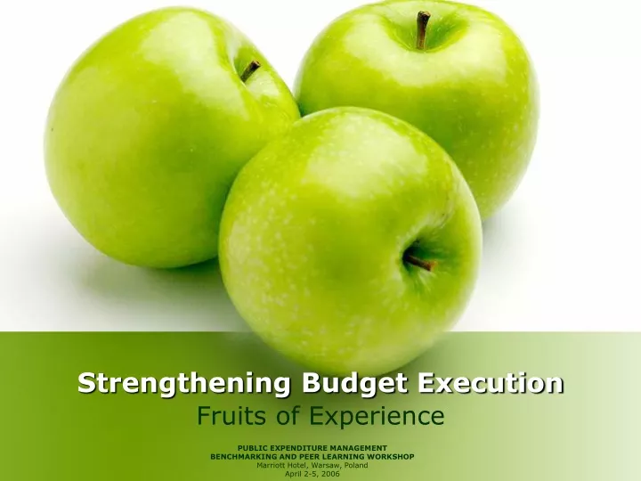 strengthening budget execution