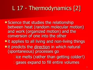 L 17 - Thermodynamics [2]