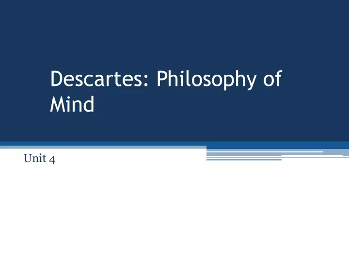 descartes philosophy of mind