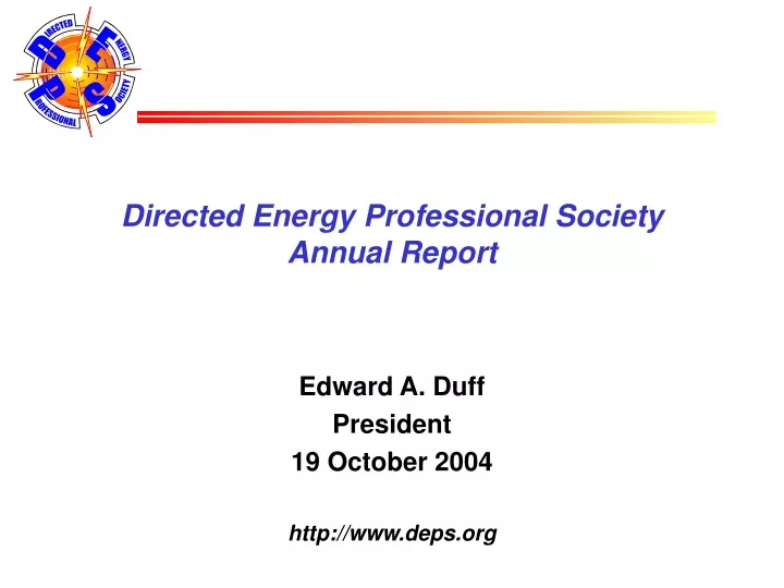 directed energy professional society annual report