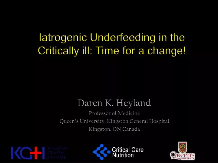 iatrogenic underfeeding in the critically
