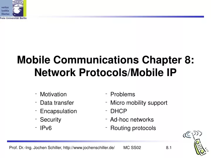 mobile communications chapter 8 network protocols mobile ip