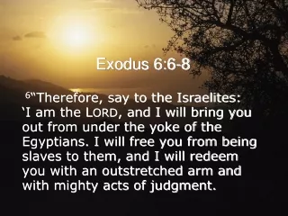 Exodus 6:6-8