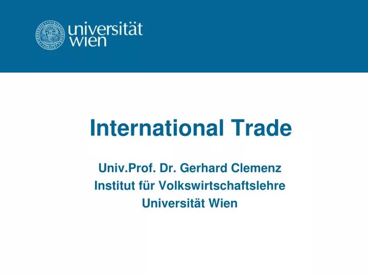 international trade