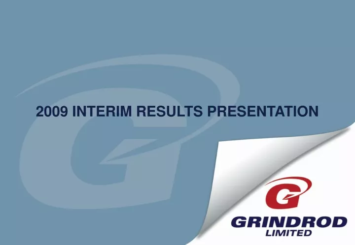 2009 interim results presentation