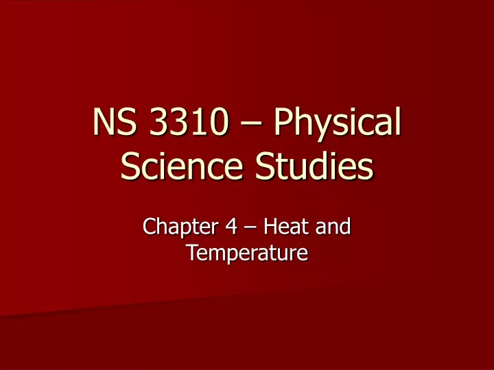 ns 3310 physical science studies