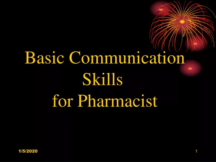 basic communication skills for pharmacist
