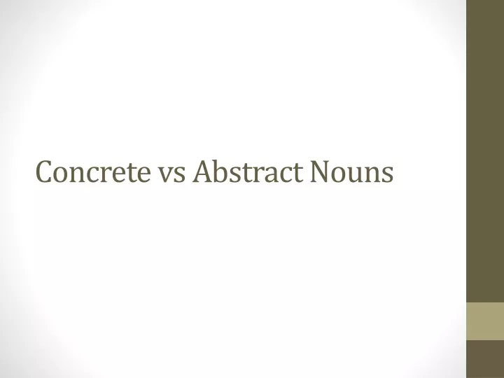 concrete vs abstract nouns