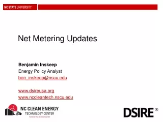 Net Metering Updates