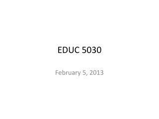 EDUC 5030