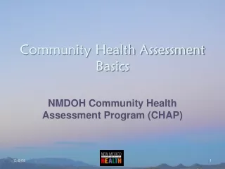 Community Health Assessment Basics