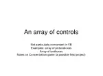 An array of controls - slide 1