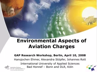 Environmental Aspects of Aviation Charges