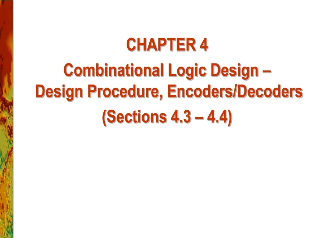 PPT - Combinational Logic Design: Decoders and Encoders PowerPoint ...
