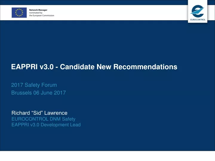 eappri v3 0 candidate new recommendations