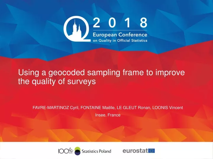using a geocoded sampling frame to improve