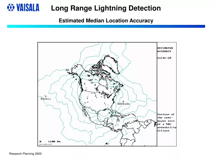 long range lightning detection estimated median location accuracy