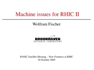 Machine issues for RHIC II