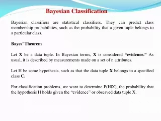 Bayesian Classification