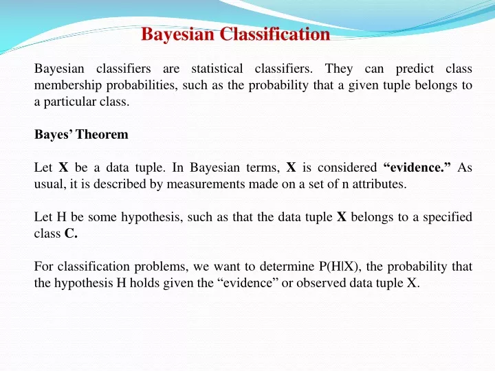 bayesian classification