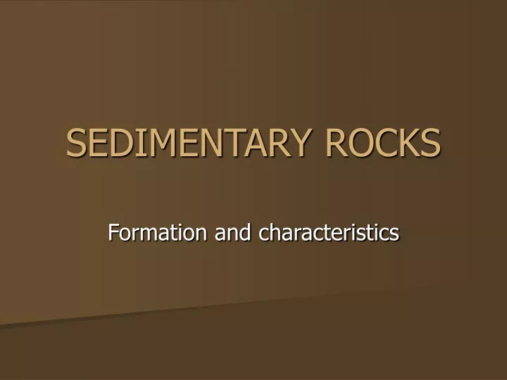 sedimentary rocks