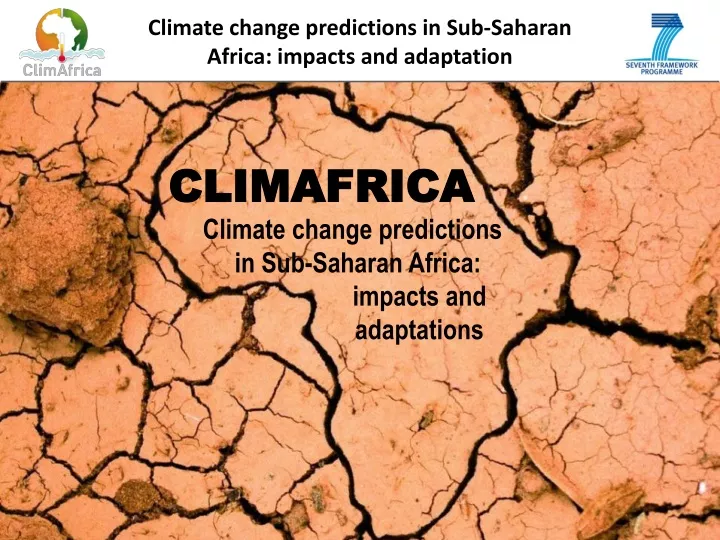 climate change predictions in sub saharan africa