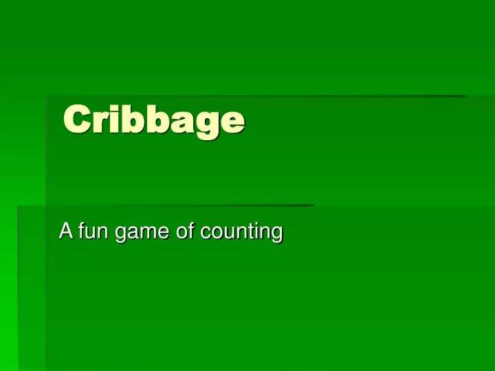 cribbage