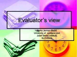 Evaluator’s view