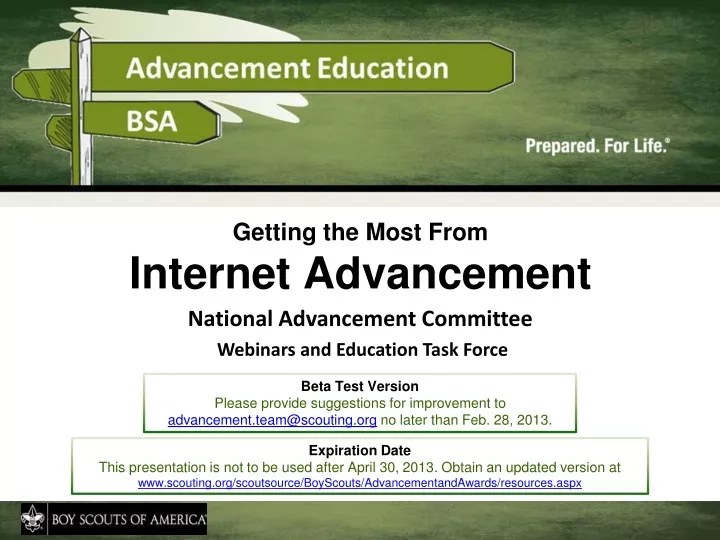 getting the most from internet advancement