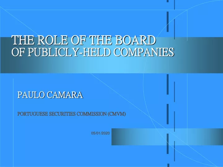 the role of the board of publicly held companies