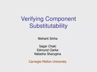 Verifying Component Substitutability