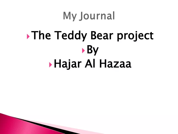 the teddy bear project by hajar al hazaa