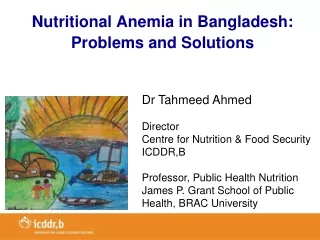 Nutritional Anemia in Bangladesh:  Problems and Solutions