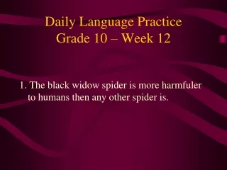 Daily Language Practice Grade 10 – Week 12