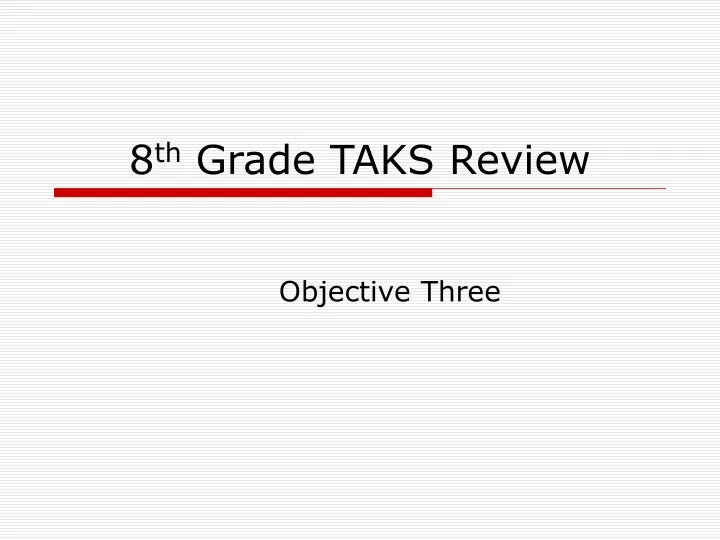 8 th grade taks review